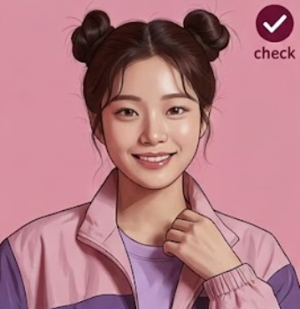 정면을 바라보는 예시 사진