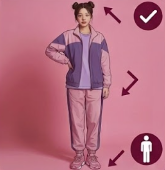 정수리부터 발끝까지 프레임 안에 담긴 전신 예시 사진